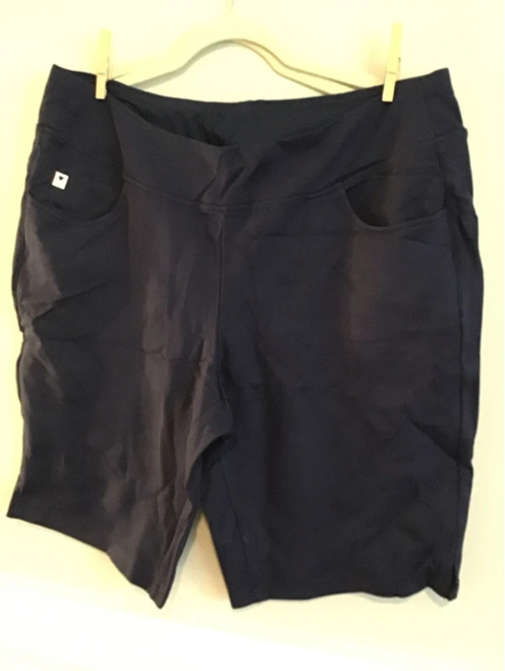 Belle by Kim gravel shorts, new, 18, Bermuda, ponte, pockets, 11 inch